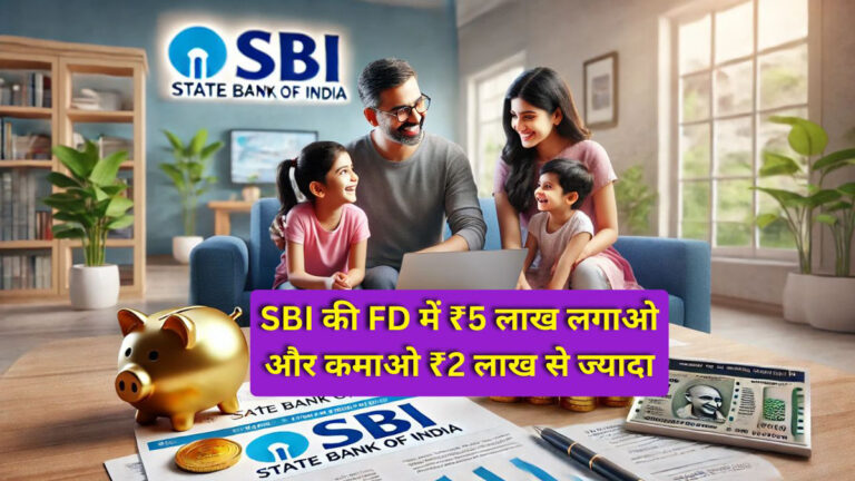 SBI 5 lakh FD return