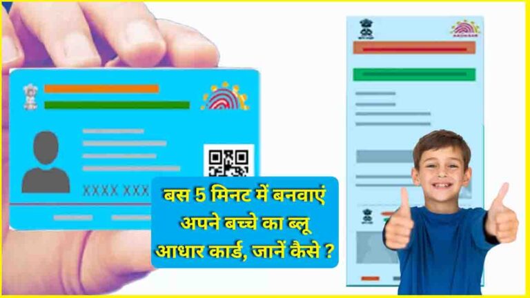 Blue Aadhar Card