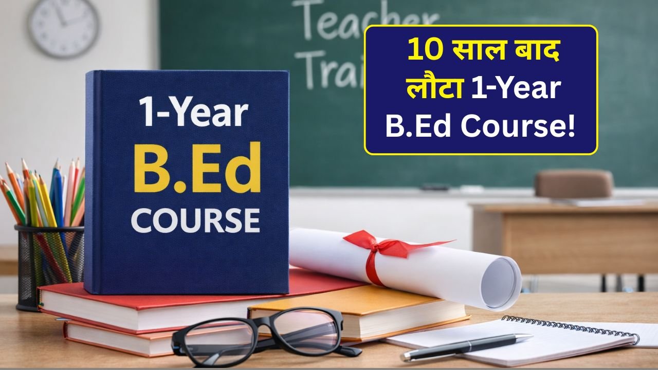 B.Ed 1-Year Course : 10 साल बाद फिर शुरू हुआ 1-Year B.Ed