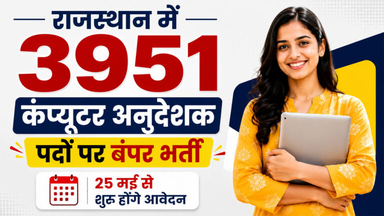 Rajasthan Computer Instructor Vacancy 2026